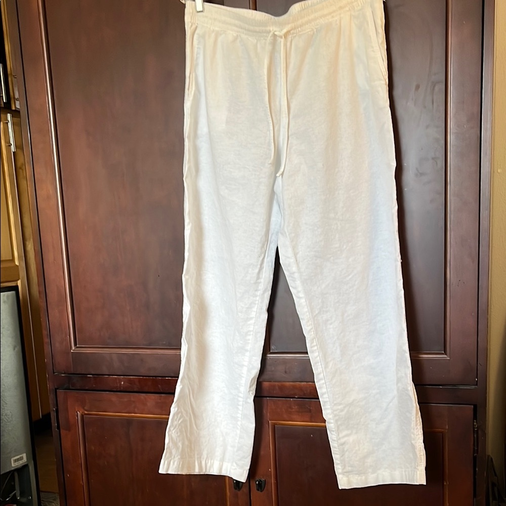 H&M White Linen Pants